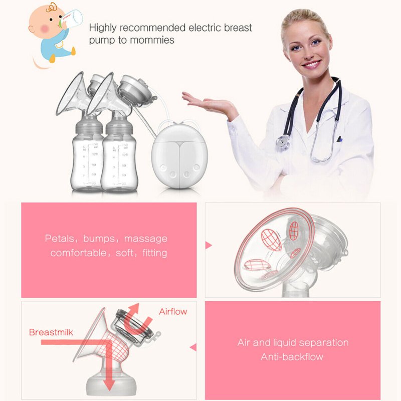 Automatic Double Electric Breast Pump + Lid & Nipple Kit | Efficient Breastfeeding Pump - British D'sire