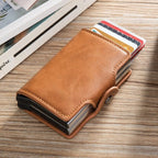 Automatic Pop-up Card Holder Metal Card Box RFID Credit Card Bank Card Box Wallet(Black) - British D'sire