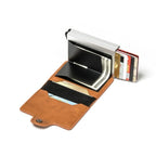 Automatic Pop-up Card Holder Metal Card Box RFID Credit Card Bank Card Box Wallet(Black) - British D'sire