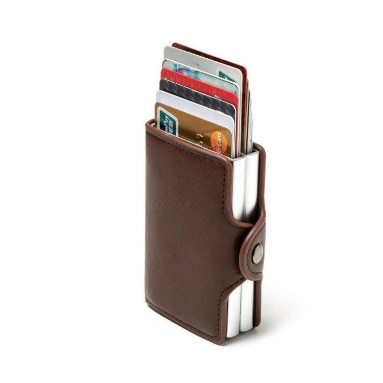 Automatic Pop-up Card Holder Metal Card Box RFID Credit Card Bank Card Box Wallet(Black) - British D'sire