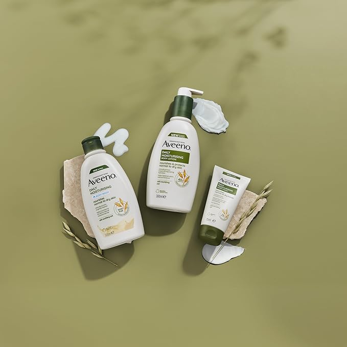 AVEENO Daily Moisturising Gift Set with Body Wash 300ml, Body Lotion 300ml and Hand Cream 75ml, Sensitive Skin Gift Secondary image