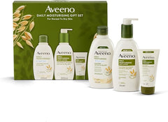 AVEENO Daily Moisturising Gift Set with Body Wash 300ml, Body Lotion 300ml and Hand Cream 75ml, Sensitive Skin Gift, 3-Step Skincare Regime, Christmas Gift - British D'sire