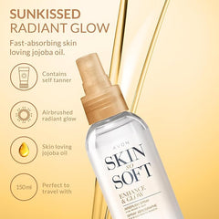 Avon Skin So Soft Enhance & Glow Airbrush Tanning Spray 150ml | Sun-Kissed Glow | Quick Drying | Easy to Use | Cruelty Free - British D'sire