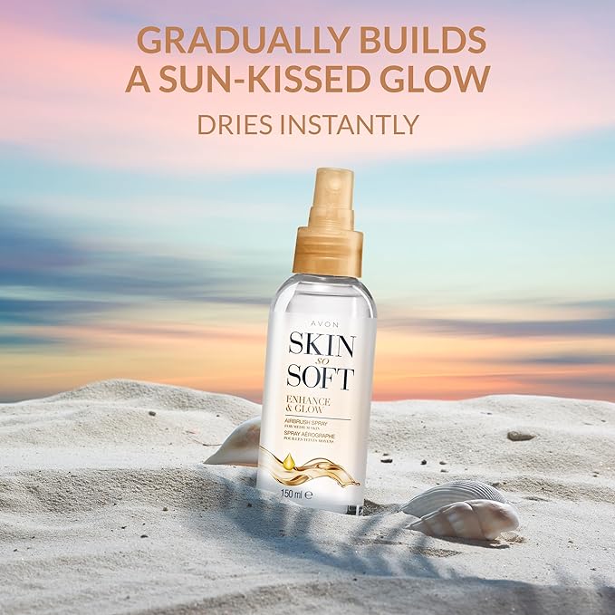 Avon Skin So Soft Enhance & Glow Airbrush Tanning Spray 150ml | Sun-Kissed Glow | Quick Drying | Easy to Use | Cruelty Free Secondary image