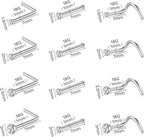 AVYRING Nose Rings Hypoallergenic Stainless Steel L - Shaped Nose Stud Screws with Cubic Zirconia Nose Piercing Jewellery 22G 20G 18G, Pack of 18 Pieces or 24 Pieces - Body Jewellery - British D'sire