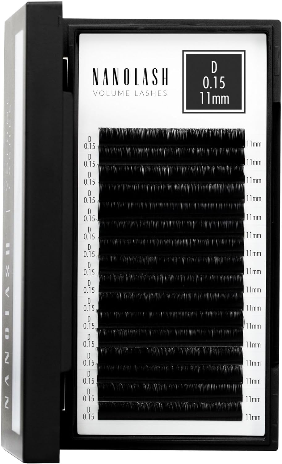 Nanolash Volume Lashes - false lashes for professional eyelash extensions, volume eyelash extensions (0.15 D, 11mm)