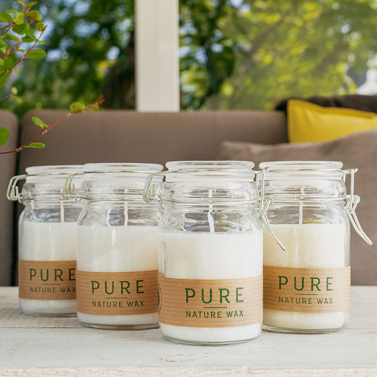 Pure Olive Wax Jar Candle 120X70 - White