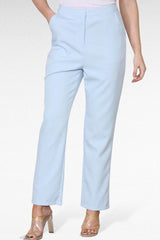 Baby blue Straight Leg Trousers - Trouser - British D'sire