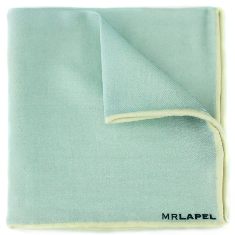 Baby Blue Wool Pocket Square - All Products - British D'sire