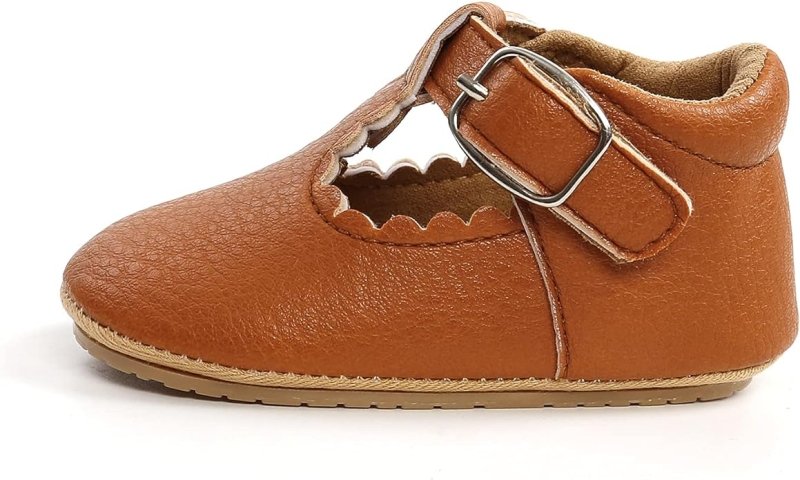 Baby Girls First Walking Shoes Mary Jane PU Leather Anti - Slip Princess Shoes Infant Baby Shoes - British D'sire Main image