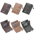 Baellerry D3218 Men Short Multi - Card Slot Zipper Wallet Large Capacity Card Holder(Black) - British D'sire