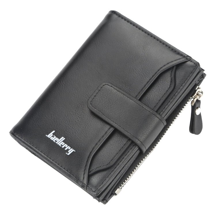 Baellerry D3218 Men Short Multi - Card Slot Zipper Wallet Large Capacity Card Holder(Black) - British D'sire