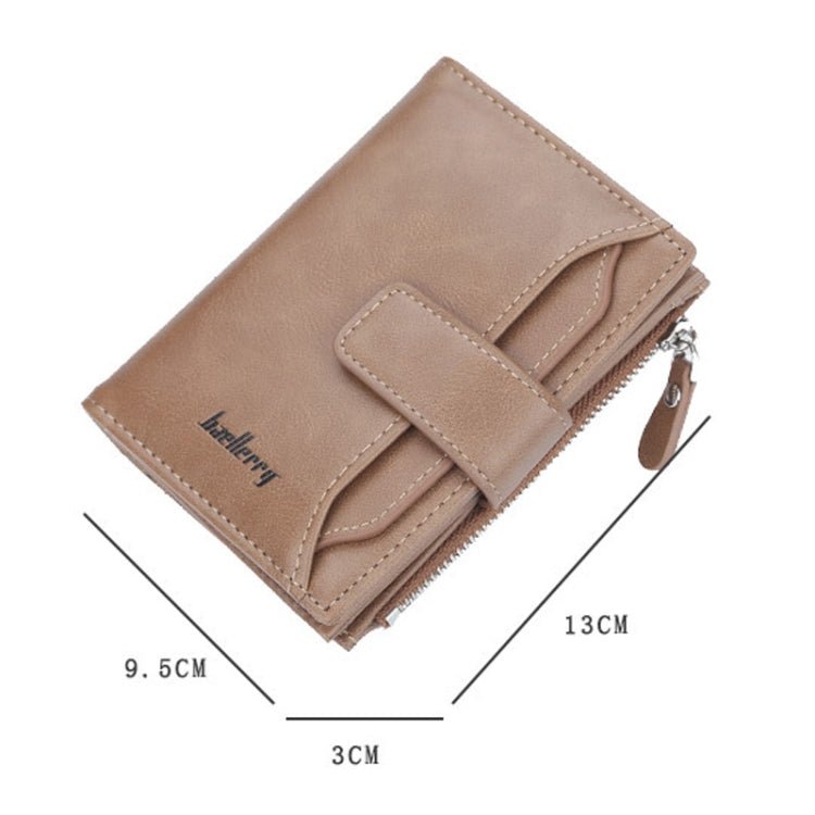 Baellerry D3218 Men Short Multi - Card Slot Zipper Wallet Large Capacity Card Holder(Black) - British D'sire