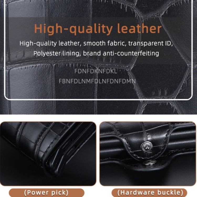 Baellerry K9171 RFID Anti - Magnetic Card Holder Crocodile Pattern Card Holder(Blue) - British D'sire