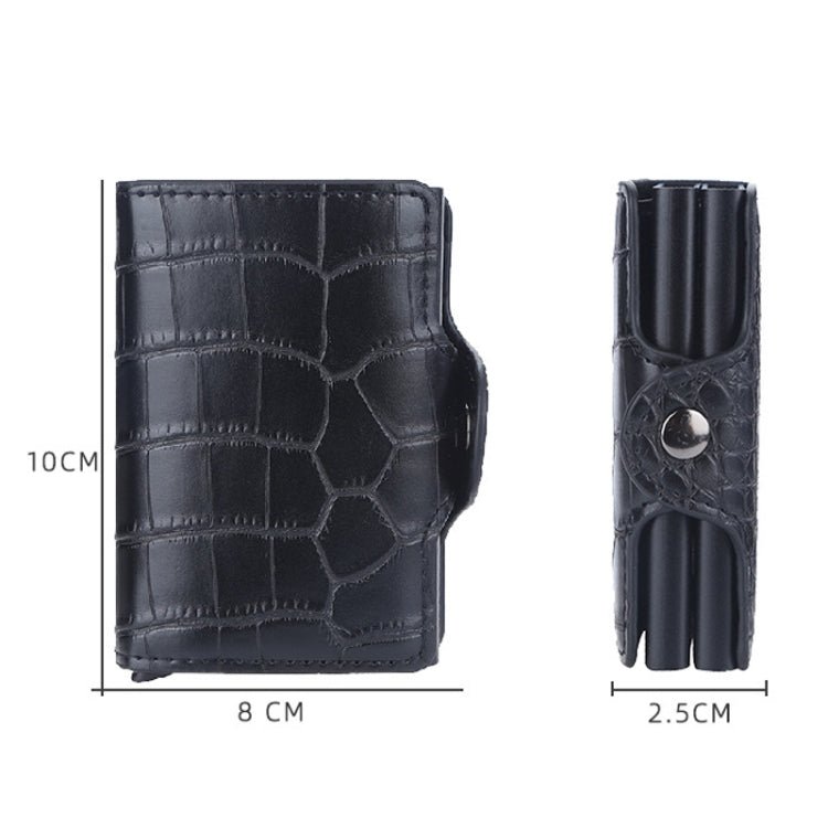 Baellerry K9171 RFID Anti - Magnetic Card Holder Crocodile Pattern Card Holder(Blue) - British D'sire