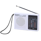 BAIJIALI BJL228 Retro Portable Two Band FM AM Radio Built - in Speaker(White) - British D'sire