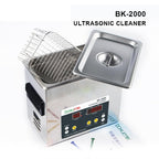BAKU BK - 2000 120W 3.36L LCD Display Heating Ultrasonic Cleaner with Basket, AC 220V, EU Plug - British D'sire