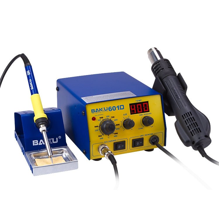 BAKU BK - 601D AC 220V LED Display 2 in 1 Hot Air Gun Soldering Iron Soldering Station - British D'sire