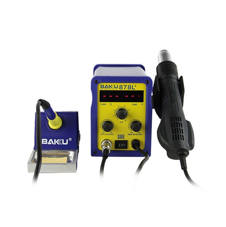 BAKU BK - 878L2 AC 220V LED Display 2 in 1 Hot Air Gun Soldering Iron Soldering Station - British D'sire