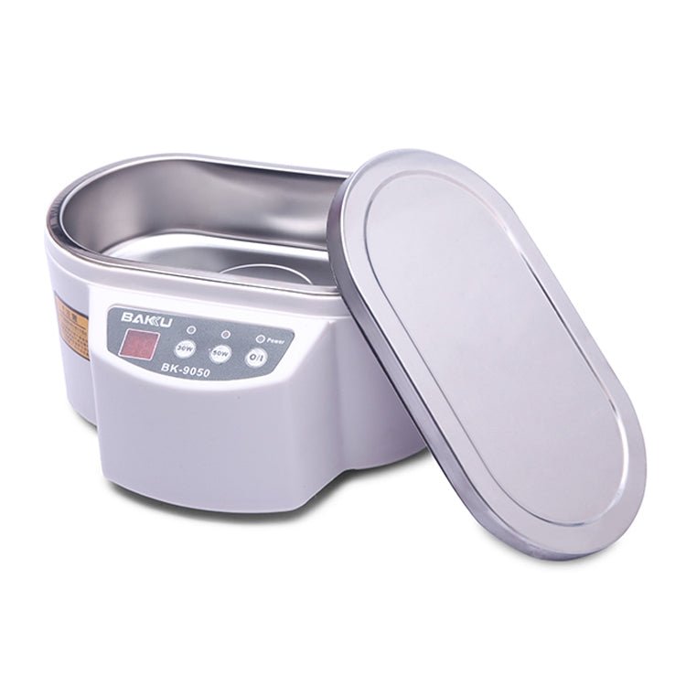 BAKU BK - 9050 30W / 50W Adjustable 0.6L LCD Display Ultrasonic Cleaner, AC 220V(White) - British D'sire