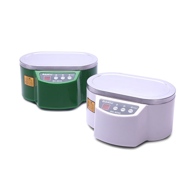 BAKU BK - 9050 30W / 50W Adjustable 0.6L LCD Display Ultrasonic Cleaner, AC 220V(White) - British D'sire