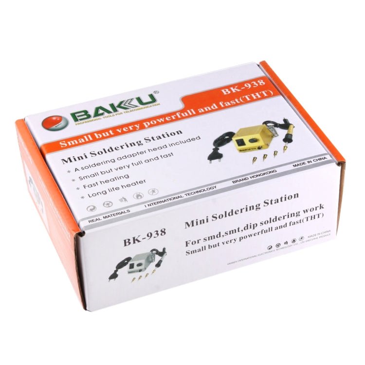 BAKU BK - 938 AC 220V 1 - 18W Mini Thermostatic Soldering Station Electric Iron, EU Plug (Random Color Delivery) - British D'sire