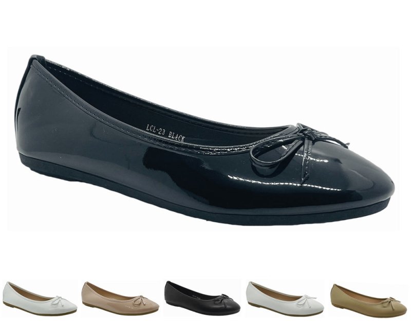 Ballerina Slip On Flat Bow Shoes - Shoes - British D'sire Main image