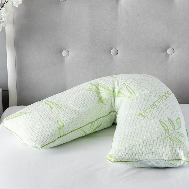 Bamboo Memory Foam Pregnancy V Shape Pillow - British D'sire Main image