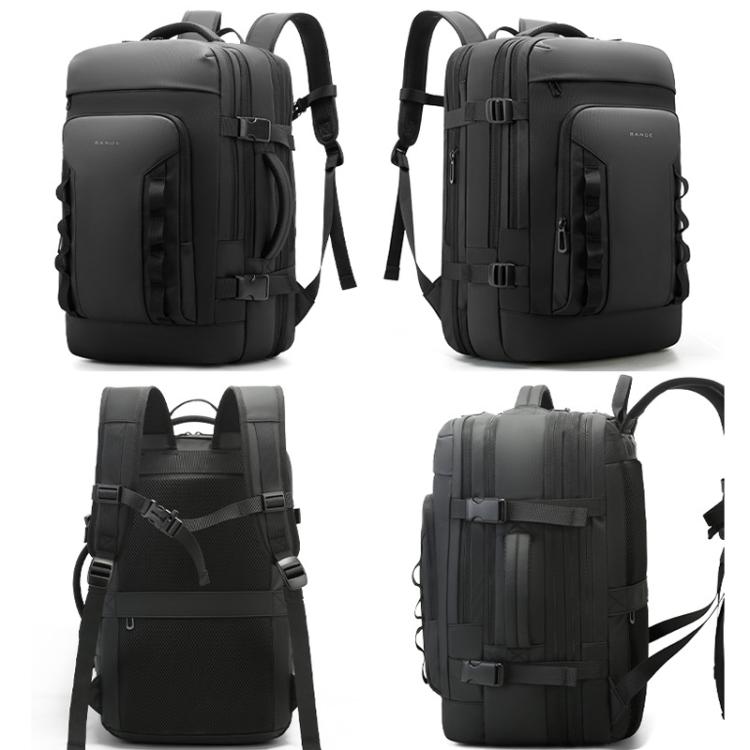 BANGE BG - 3055 Men Large Capacity Shoulder Bag Expanded Capacity Business Travel Backpack(Black) - British D'sire
