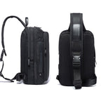 BANGE Fashion Casual Shoulder Bag Outdoor USB Chest Bag (Black) - British D'sire