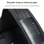 BANGE Fashion Casual Shoulder Bag Outdoor USB Chest Bag (Black) - British D'sire
