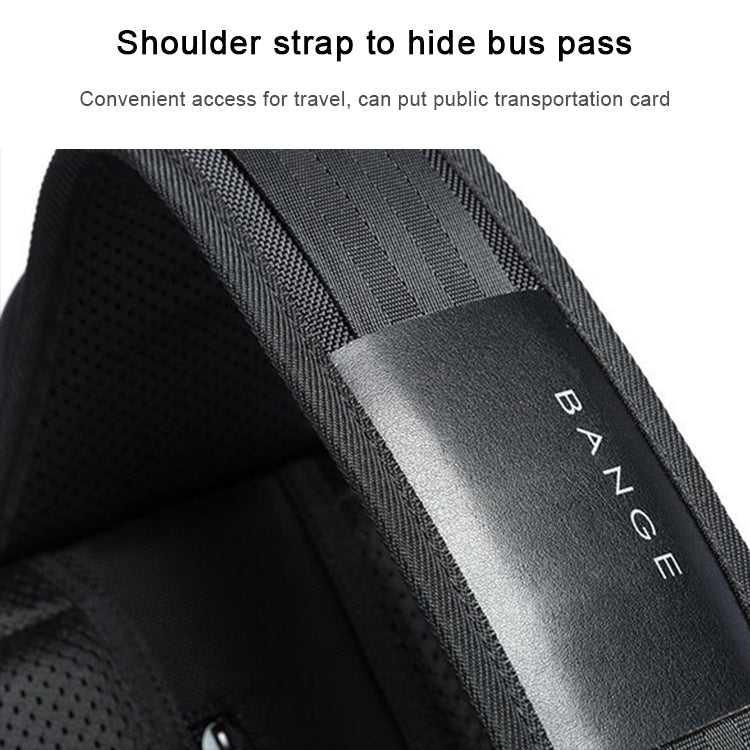BANGE Fashion Casual Shoulder Bag Outdoor USB Chest Bag (Black) - British D'sire