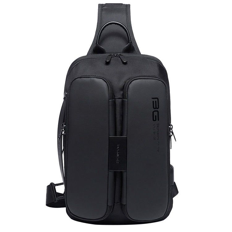 Fashion Casual Shoulder Bag Outdoor USB Chest Bag (Black) Secondary image
