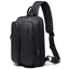 BANGE Fashion Casual Shoulder Bag Outdoor USB Chest Bag (Black) - British D'sire