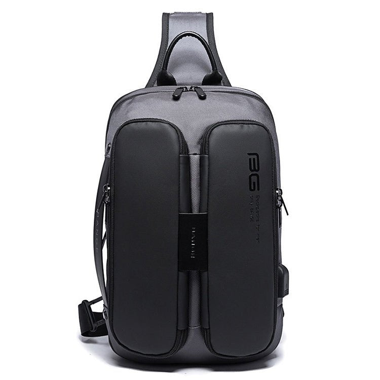 Fashion Casual Shoulder Bag Outdoor USB Chest Bag (Grey) Secondary image