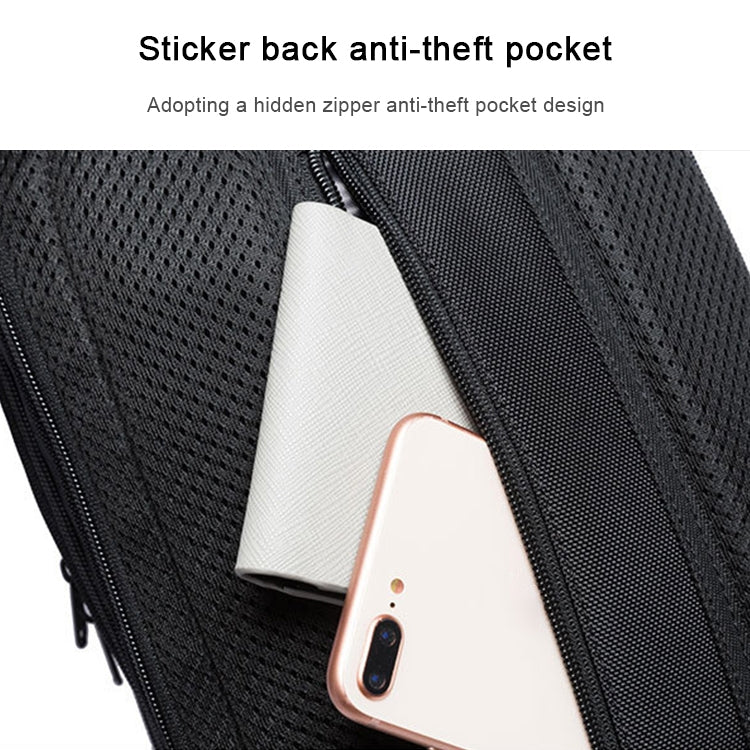 BANGE Fashion Casual Shoulder Bag Outdoor USB Chest Bag (Grey) - British D'sire