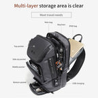 BANGE Fashion Travel Chest Bag Business Backpack Single Shoulder Bag (Black) - British D'sire