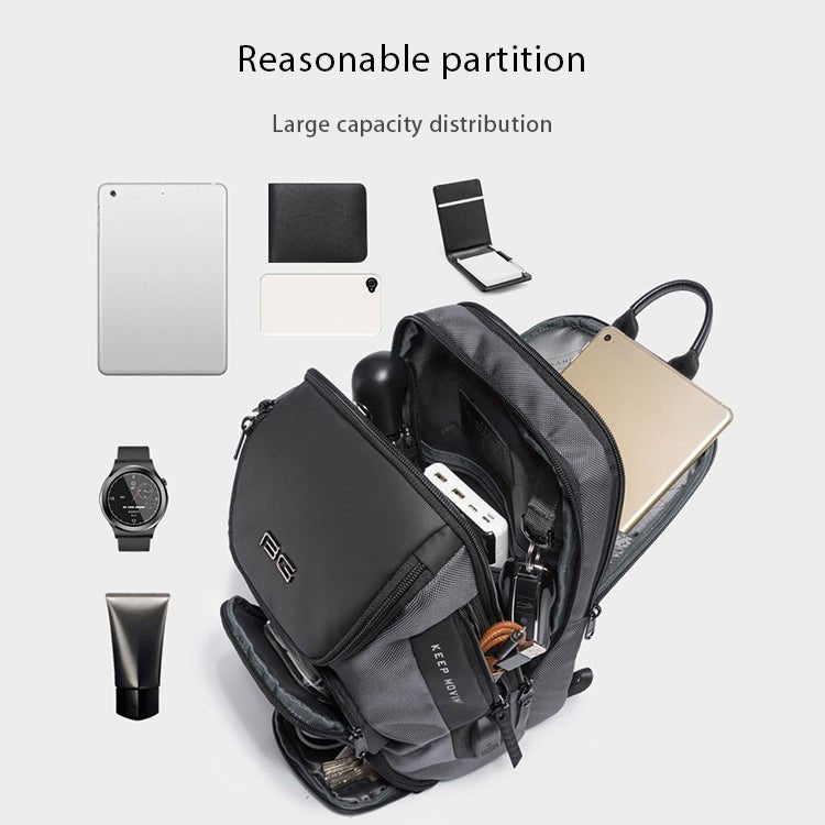 BANGE Fashion Travel Chest Bag Business Backpack Single Shoulder Bag (Black) - British D'sire