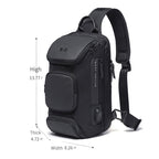 BANGE Fashion Travel Chest Bag Business Backpack Single Shoulder Bag (Black) - British D'sire