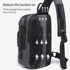 BANGE Fashion Travel Chest Bag Business Backpack Single Shoulder Bag (Black) - British D'sire