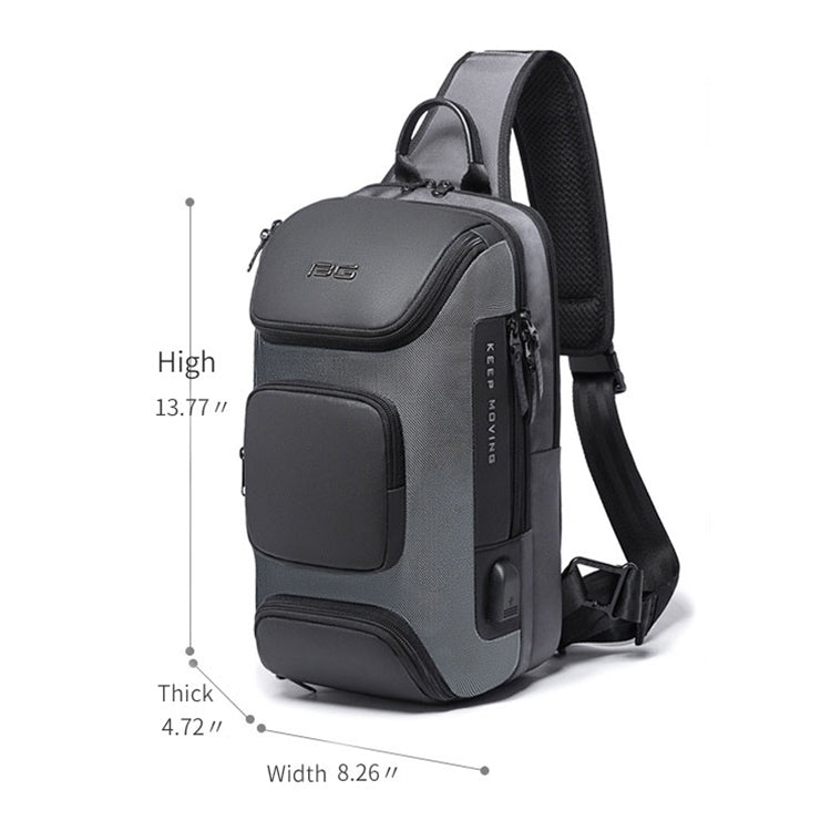 Fashion Travel Chest Bag Business Backpack Single Shoulder Bag (Grey) Secondary image