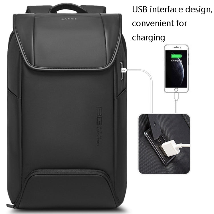 BANGE Men Anti - Theft Backpack Waterproof Large - Capacity Backpack Computer Bag(Black) - backpack - British D'sire