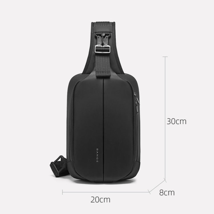 Men Fashion Men Chest Bag Outdoor Leisure Messenger Bag Waterproof Shoulder Bag (Black) Secondary image