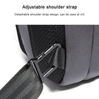 BANGE Men Security USB Chest Bag Portable Outdoor Shoulder Bag(Grey) - British D'sire