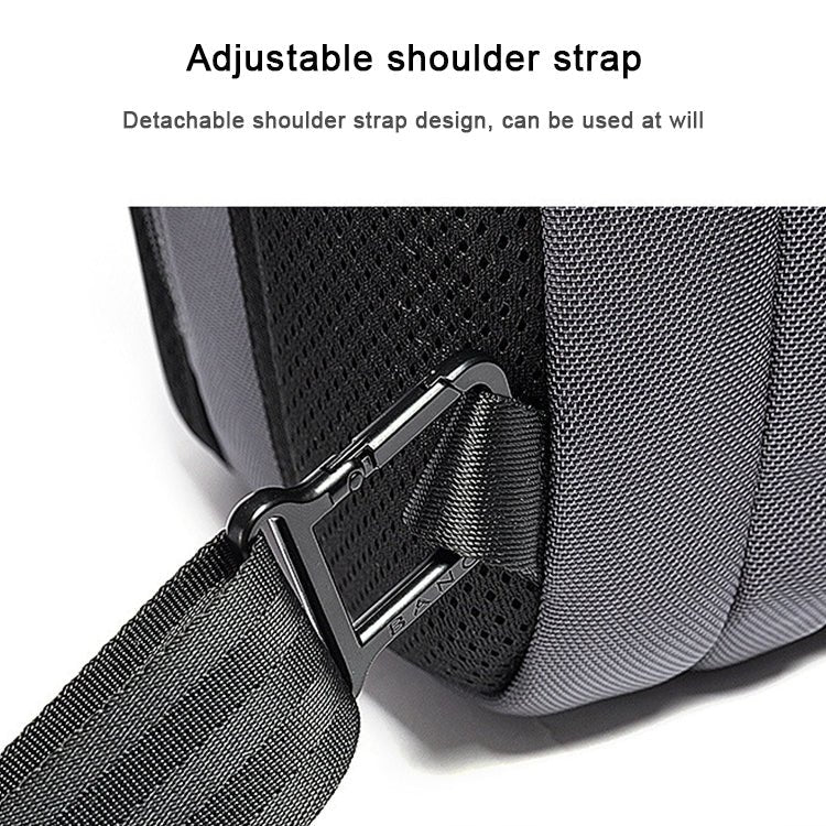 BANGE Men Security USB Chest Bag Portable Outdoor Shoulder Bag(Grey) - British D'sire