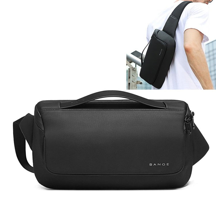 BANGE Sports Leisure Chest Bag Business Waist Bag Trendy Fashion Messenger Bag Shoulder Bag (Black) - British D'sire