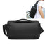 BANGE Sports Leisure Chest Bag Business Waist Bag Trendy Fashion Messenger Bag Shoulder Bag (Black) - British D'sire