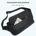 BANGE Sports Leisure Chest Bag Business Waist Bag Trendy Fashion Messenger Bag Shoulder Bag (Blue) - British D'sire