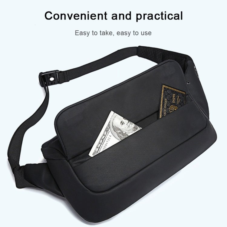 BANGE Sports Leisure Chest Bag Business Waist Bag Trendy Fashion Messenger Bag Shoulder Bag (Blue) - British D'sire