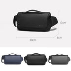 BANGE Sports Leisure Chest Bag Business Waist Bag Trendy Fashion Messenger Bag Shoulder Bag (Blue) - British D'sire